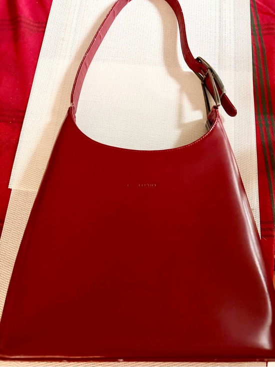 C.Valentini Handbags - Red Leather Italian Shoulder Bag - Women's Classic Hobo made in Florence